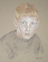pastel portrait of boy - Daniel